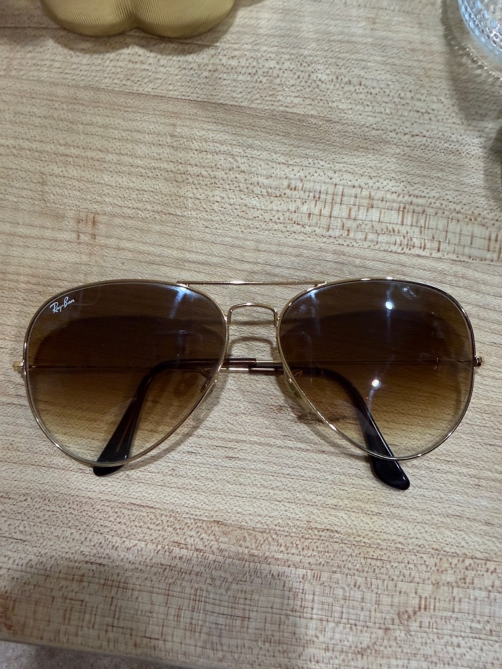 Ray-Ban Aviator Sunglasses - Gold Frame with Brown Lenses